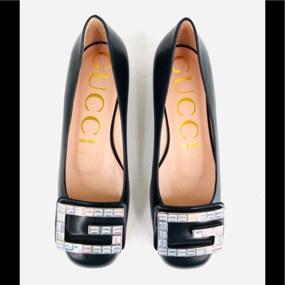 GUCCI Malaga Crystal Square GG Madelyn BALLET Flat - Picture 9 of 12